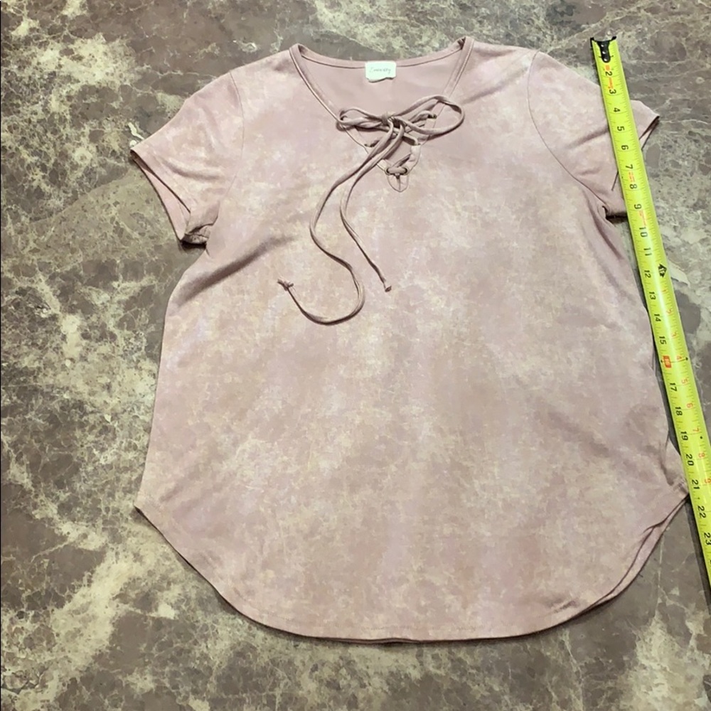 Emberley lace up front tee